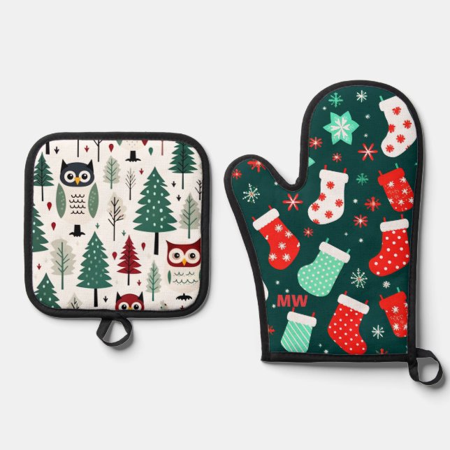 Set De Manoplas Navidad adorable (Anverso)