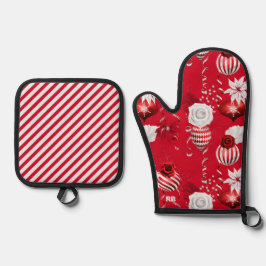 Set De Manoplas Navidad con menta