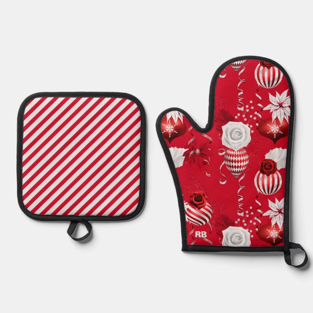 Set De Manoplas Navidad con menta (Anverso)