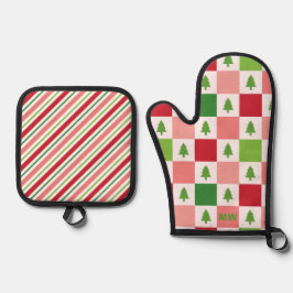 Set De Manoplas Navidad Pastel Mono