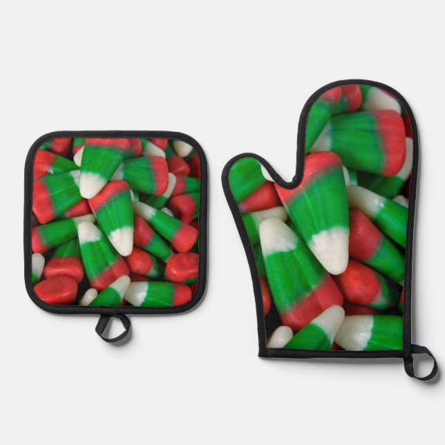 Set De Manoplas Navidades Candy Corn (Anverso)