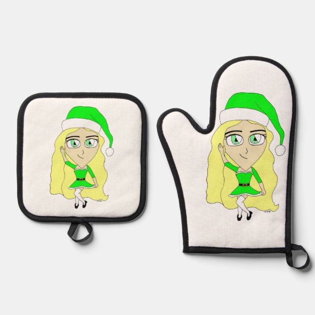 Set De Manoplas Navidades chibi (Anverso)