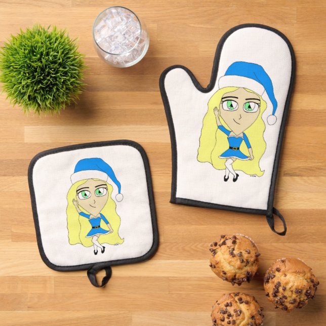 Set De Manoplas Navidades chibi (De arriba hacia abajo)