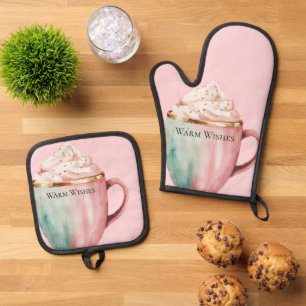 Set De Manoplas Navidades Cocoa Gold Rubor Pink Mint Warm Wiers