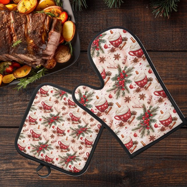 Set De Manoplas Navidades cómodos Cacao caliente (cozy christmas 1)