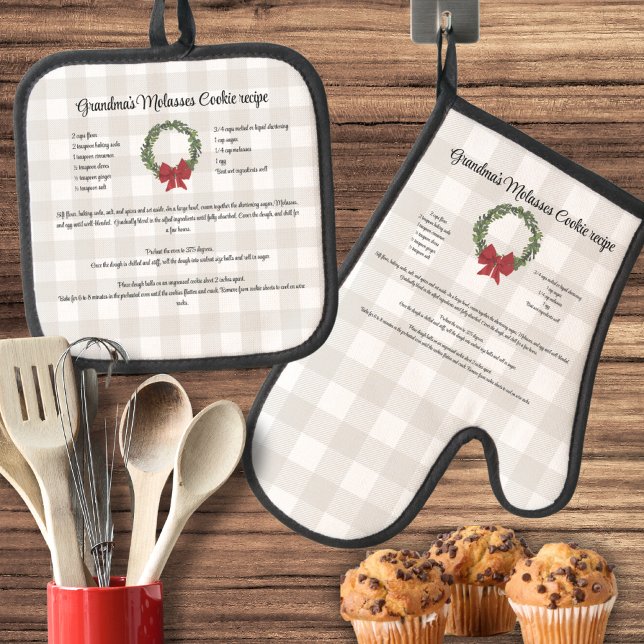 Set De Manoplas Navidades de conservas de recetas Cookies Verde Ro (Subido por el creador)