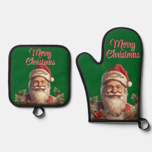 Set De Manoplas Navidades de Santa Claus Saint Nicholas