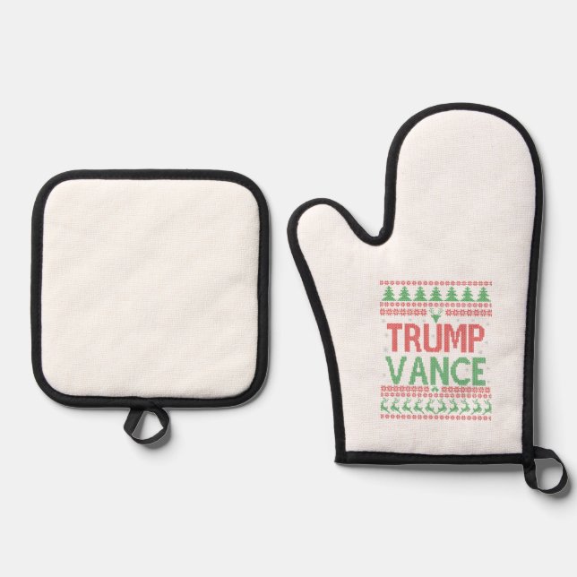 Set De Manoplas Navidades feos republicanos de Trump vance celebra (Anverso)