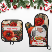 Navidades Floral Personalizada Chef Foto De Mamá