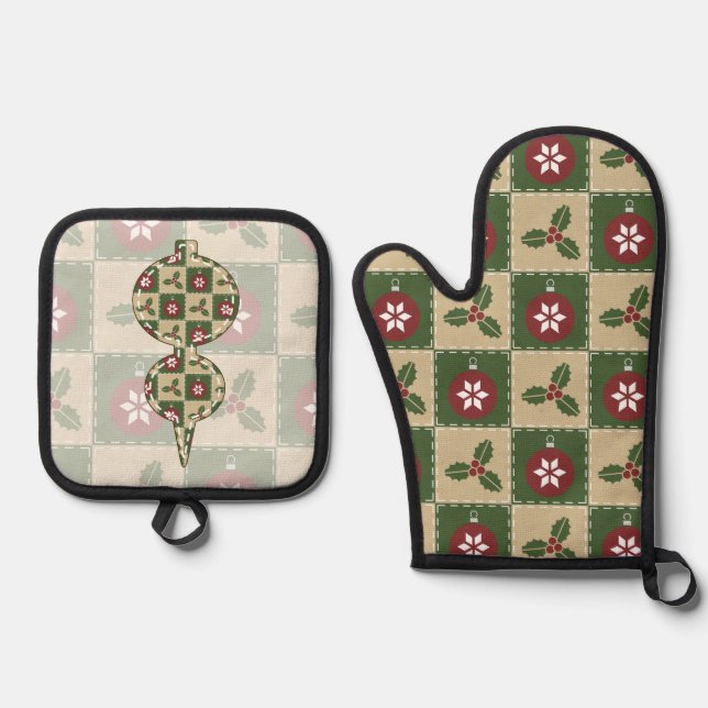 Set De Manoplas Navidades Quilt (Anverso)