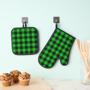 Set De Manoplas Negro y verde marcado verificado
