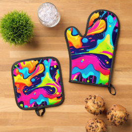 Set De Manoplas Neon Chaos Explosión de color líquido