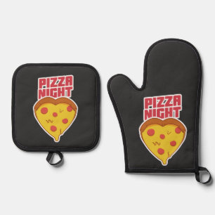 Set De Manoplas Noche de Pizza