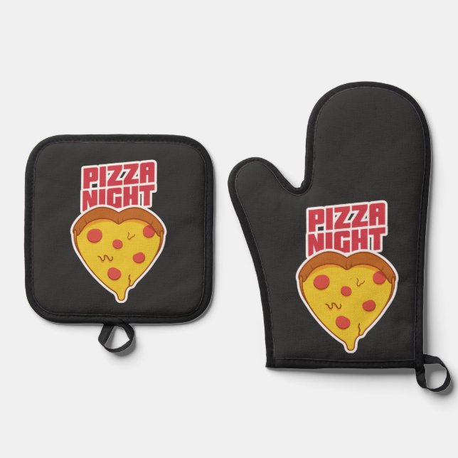 Set De Manoplas Noche de Pizza (Anverso)