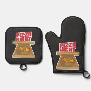 Set De Manoplas Noche Pizza