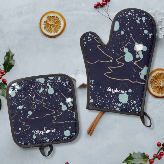 Set De Manoplas Nombre del guión de la moderna y bonita cabina azu (Subido por el creador)