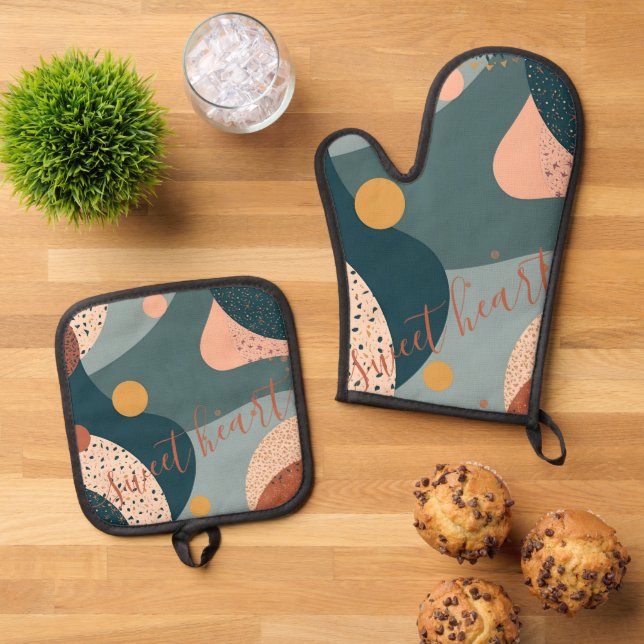 Set De Manoplas Nombre personalizado de Boho (De arriba hacia abajo)