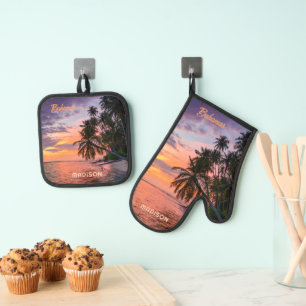 Set De Manoplas Nombre personalizado Sunset Bahamas