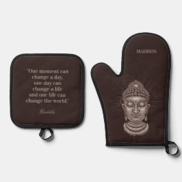 Set De Manoplas Nombre personalizado y texto Cotización de Buda