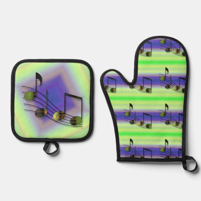 Set De Manoplas Notas de Dubstep (Anverso)