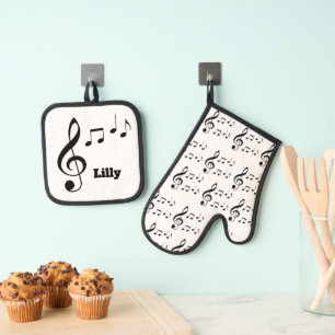 Set De Manoplas Notas de música personalizadas