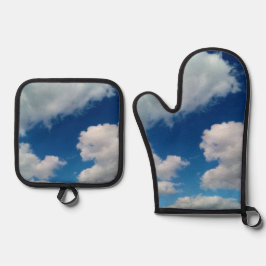 Set De Manoplas Nubes blancas grandes