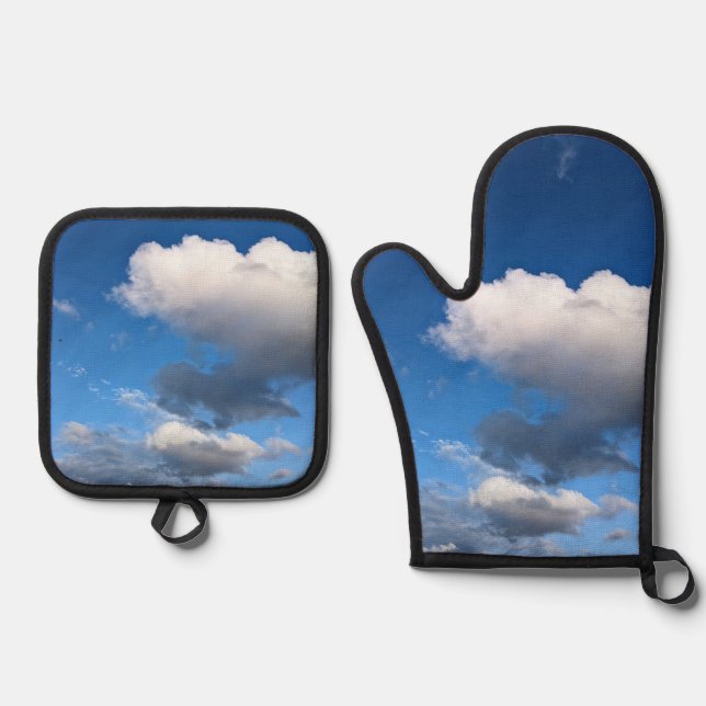 Set De Manoplas Nubes blancas oscuras (Anverso)