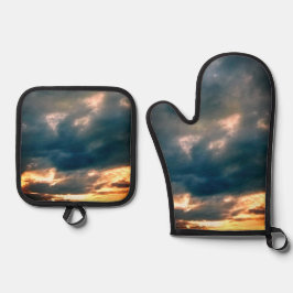 Set De Manoplas Nubes grises