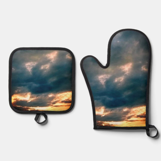 Set De Manoplas Nubes grises (Anverso)