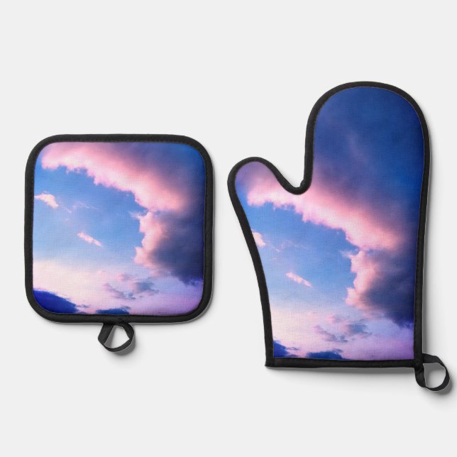 Set De Manoplas Nubes rosadas (Anverso)