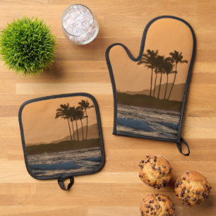 Set De Manoplas Ocean Sunset en Kauai Hawaii