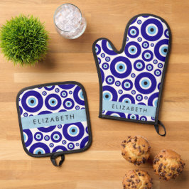 Set De Manoplas Ojo Turco, Ojo Griego, Ojo Turco, Mati, Tu Nombre