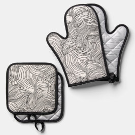 Set De Manoplas Ondas monocromáticas escandinavas