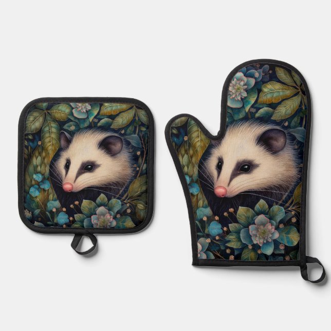 Set De Manoplas Opossum en los azulejos (Anverso)