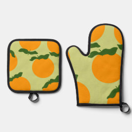 Set De Manoplas Orange pattern design