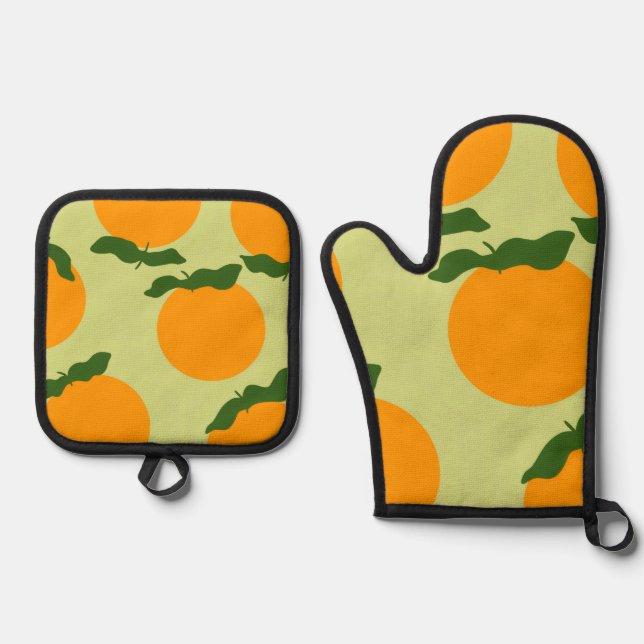 Set De Manoplas Orange pattern design (Anverso)
