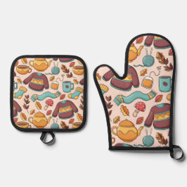 Set De Manoplas Otoño de mano para papá en el día del padre