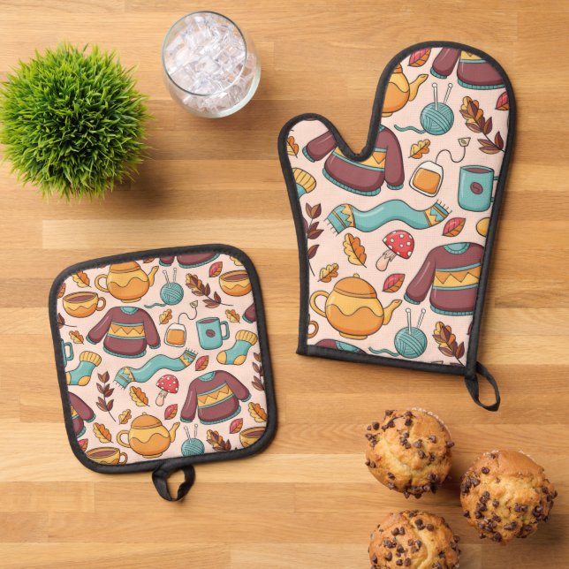 Set De Manoplas Otoño de mano para papá en el día del padre (De arriba hacia abajo)