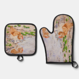 Set De Manoplas Otoño el pollo