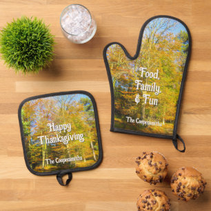 Set De Manoplas Otoño Woods & Sunshine - Personalizado