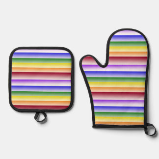 Set De Manoplas Oven Mits del Orgullo Arcoiris