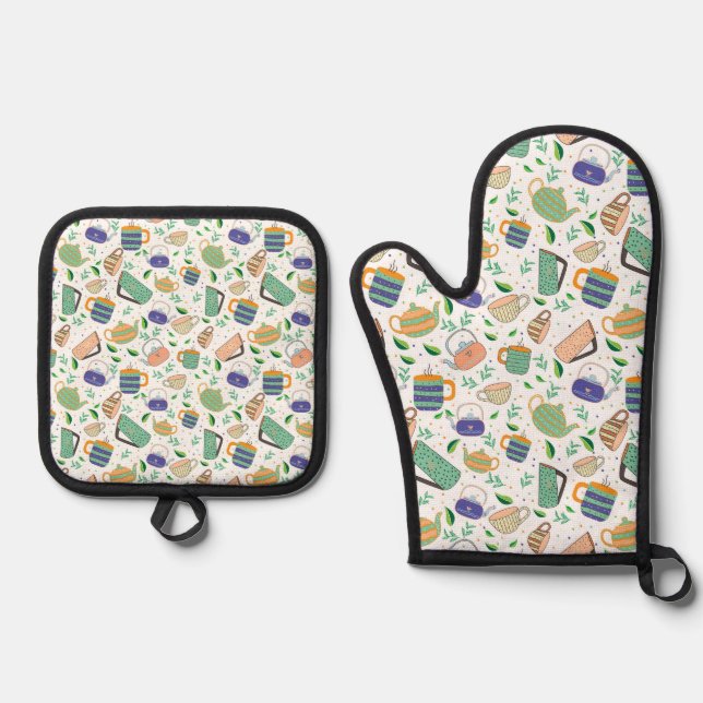 Set De Manoplas Oven Mitt and Pot Holders (Anverso)