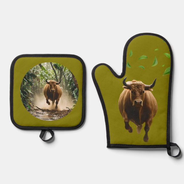 Set De Manoplas Oven Mitt and Pot Holders (Anverso)