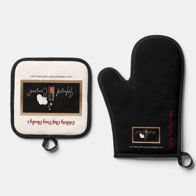 Set De Manoplas Oven Mitt and Pot Holders (Anverso)