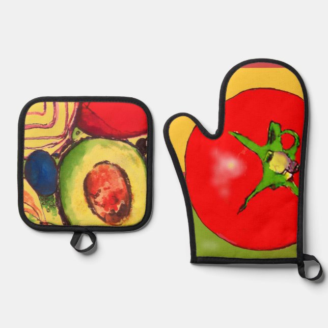 Set De Manoplas Oven Mitt and Pot Holders (Anverso)