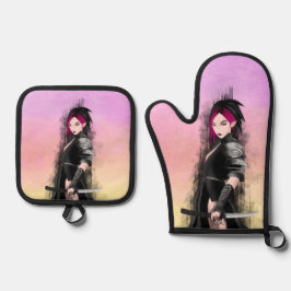 Set De Manoplas Oven Mitt and Pot Holders