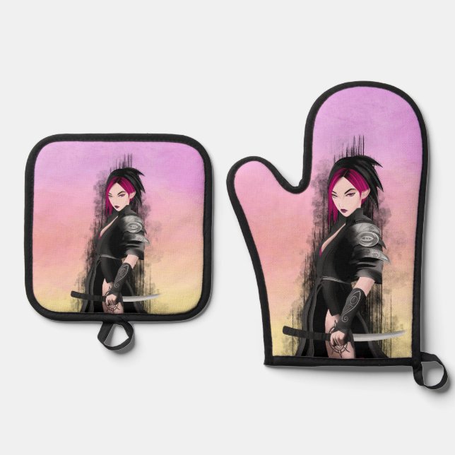 Set De Manoplas Oven Mitt and Pot Holders (Anverso)