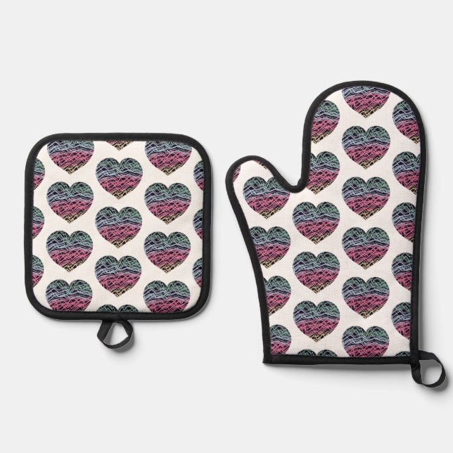 Set De Manoplas Oven Mitt and Pot Holders (Anverso)