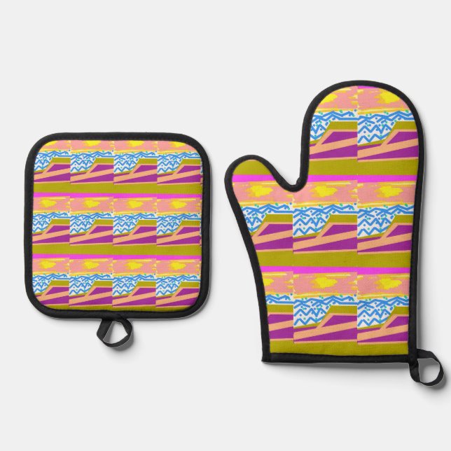 Set De Manoplas Oven Mitt and Pot Holders (Anverso)