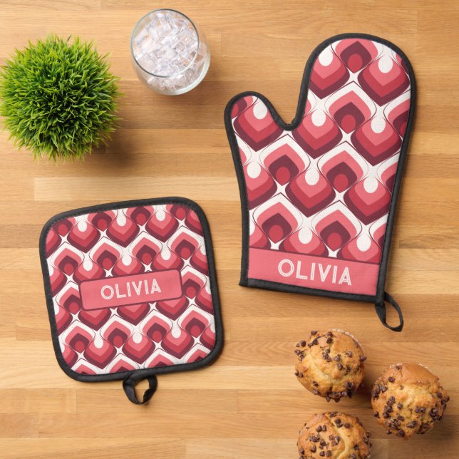 Set De Manoplas Oven Mitt and Pot Holders (De arriba hacia abajo)